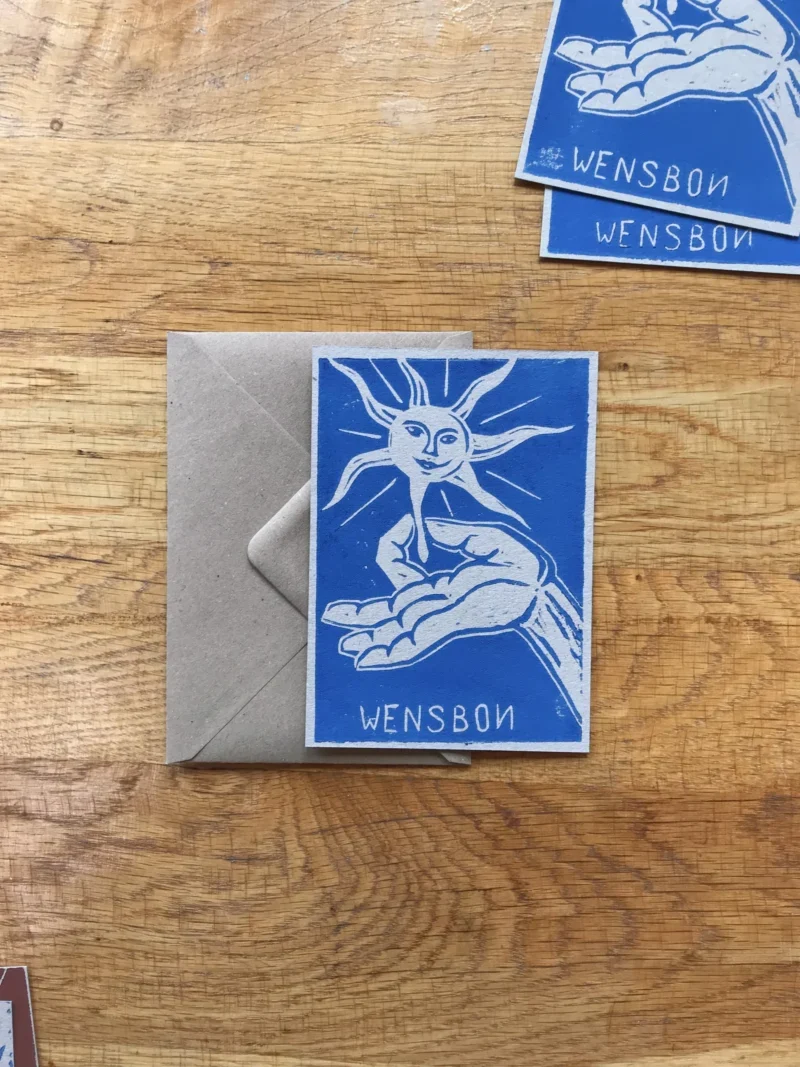 Card wensbon, blue - Image 2