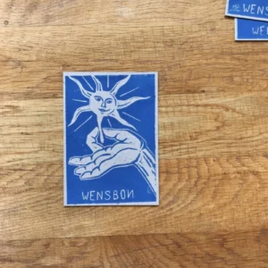 Card wensbon, blue