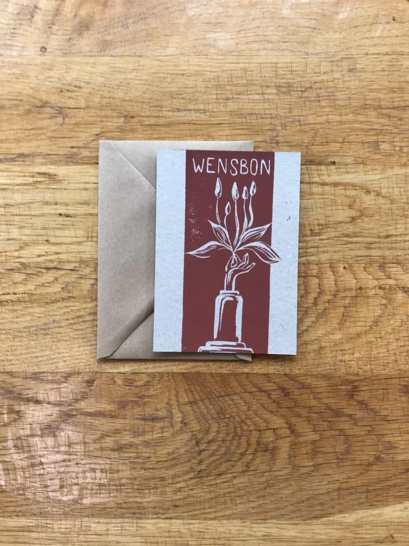 Card wensbon, sienna bruin - Image 2