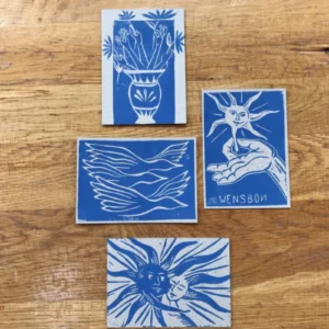 Card Set of 4 Blue