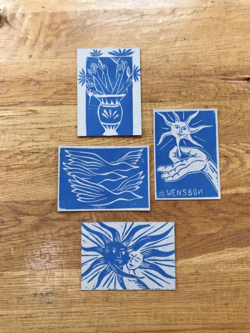 Card Set of 4 Blue